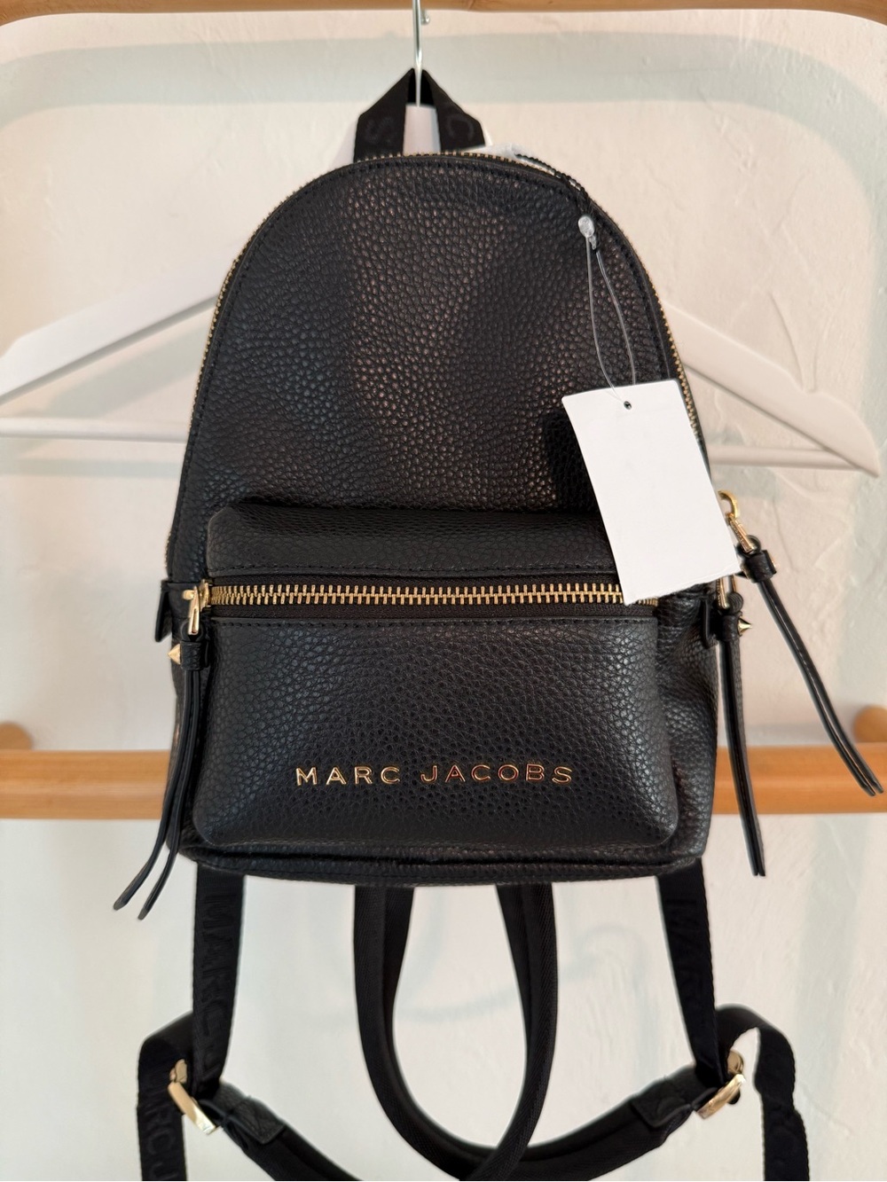 Marc Jacobs Leather Mini Backpack Bag New Black